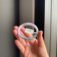 淡紫罗兰冰润天然翡翠手镯 | Soft Lavender Jadeite Bangle