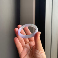 淡紫罗兰冰润天然翡翠手镯 | Soft Lavender Jadeite Bangle