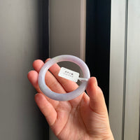 淡紫罗兰天然翡翠手镯 | Soft Lavender Jadeite Round Bangle
