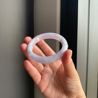 紫罗兰天然翡翠正圈手镯 | Lavender Jadeite Bangle