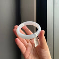 冰润白翡翠正圈手镯 | Icy White Jadeite Bangle
