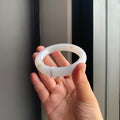 冰润白翡翠正圈手镯 | Icy White Jadeite Bangle