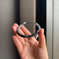 乌鸡翡翠圆条手镯 | Black Jadeite Round Bangle