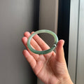 清润油青圆条手镯 | Soft Oily Green Round Bangle