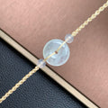 白冰平安扣手绳 | Icy White Jadeite Donut Cord Bracelet