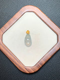 冰胶翡翠福豆吊坠 | Icy Translucent Jadeite Peapod Pendant