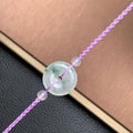 飘花平安扣手绳 | Jadeite Floating Green Donut Cord Bracelet