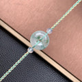 飘花平安扣手绳 | Jadeite Floating Green Donut Cord Bracelet
