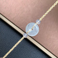 白冰平安扣手绳 | Jadeite Icy White Donut Cord Bracelet