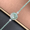 飘花平安扣手绳 | Jadeite Floating Green Donut Cord Bracelet