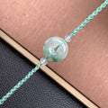 飘花平安扣手绳 | Jadeite Floating Green Donut Cord Bracelet
