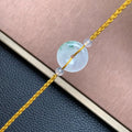 飘花平安扣手绳 | Jadeite Floating Green Donut Cord Bracelet
