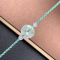 飘花平安扣手绳 | Jadeite Floating Green Donut Cord Bracelet