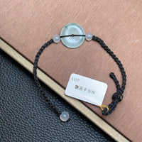 飘花平安扣手绳 | Jadeite Floating Green Donut Cord Bracelet