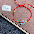 飘花平安扣手绳 | Jadeite Floating Green Donut Cord Bracelet