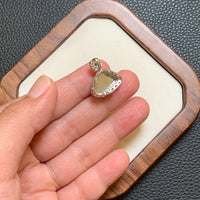 白冰翡翠佛公吊坠 | Icy White Jadeite Buddha Pendant
