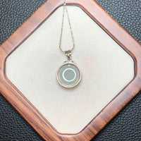 白冰平安扣翡翠吊坠 | Icy White Jadeite Donut Pendant