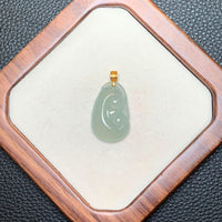 冰绿如意翡翠吊坠 | Icy Green Jadeite Ruyi Pendant