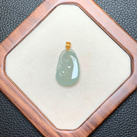 冰绿如意翡翠吊坠 | Icy Green Jadeite Ruyi Pendant