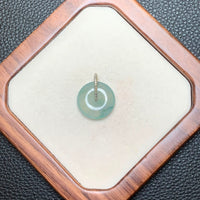 冰绿平安扣翡翠吊坠 | Icy Green Jadeite Donut Pendant