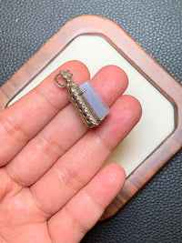 紫罗兰无事牌翡翠吊坠 | Lavender Jadeite Plaque Pendant