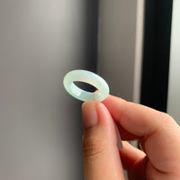 冰胶淡绿翡翠戒指 | Icy Light Green Jadeite Ring