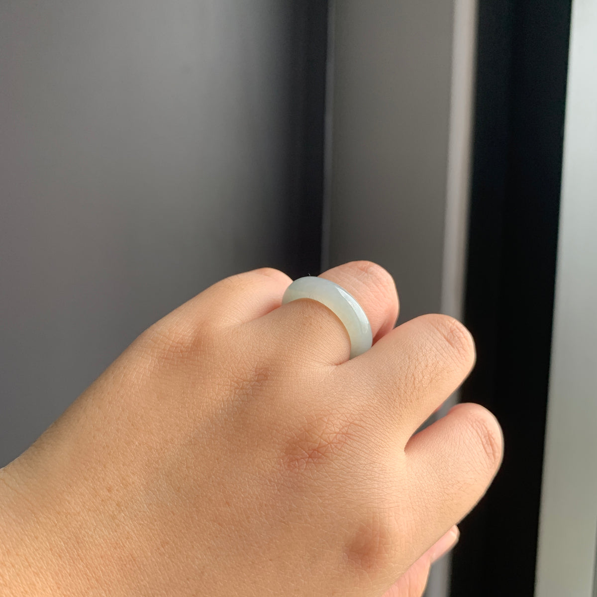 冰胶淡绿翡翠戒指 | Icy Light Green Jadeite Ring