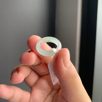 冰胶天然翡翠戒指 | Icy White Jadeite Ring