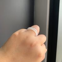 白冰翡翠戒指 | White Icy Jadeite Ring