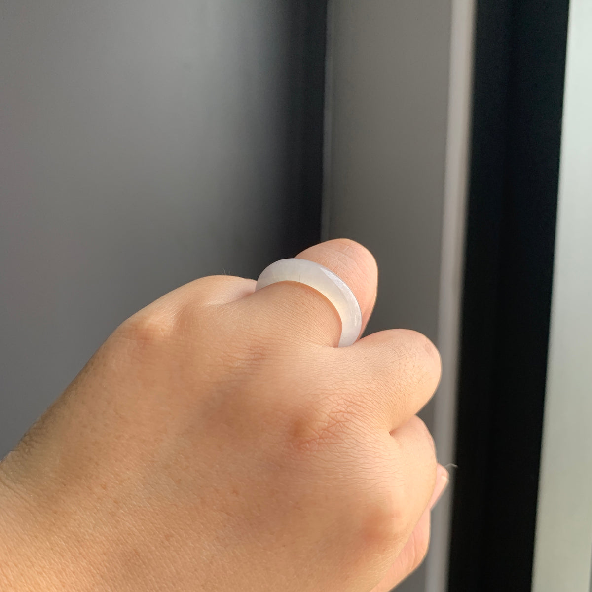 白冰翡翠戒指 | White Icy Jadeite Ring