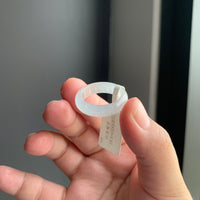 白冰翡翠戒指 | White Icy Jadeite Ring