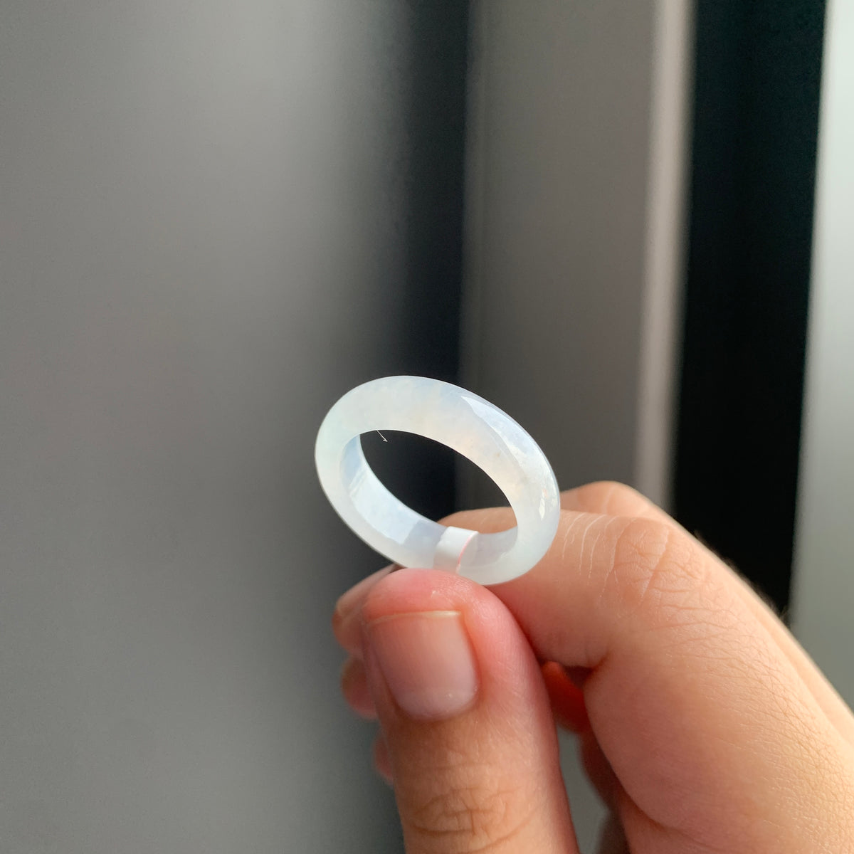 白冰翡翠戒指 | White Icy Jadeite Ring