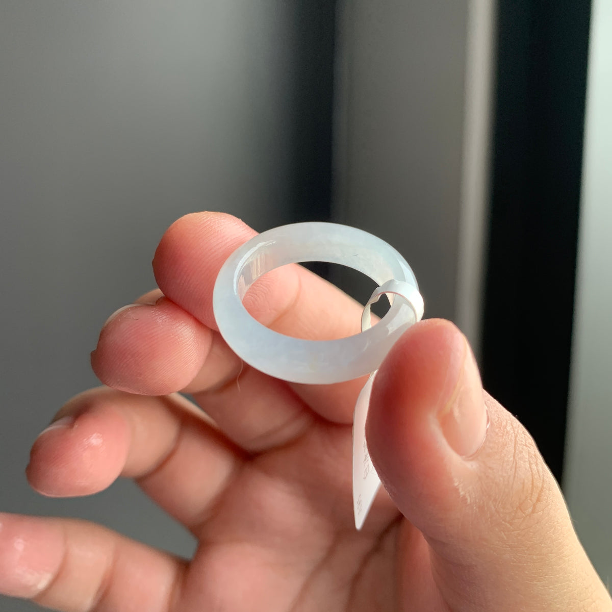 白冰翡翠戒指 | White Icy Jadeite Ring