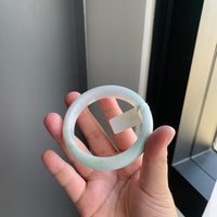 白底青翡翠正圈手镯