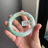 白底青翡翠正圈手镯