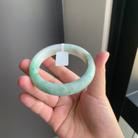 白底青翡翠正圈手镯