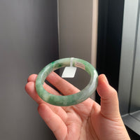 满色油青天然翡翠正圈手镯
