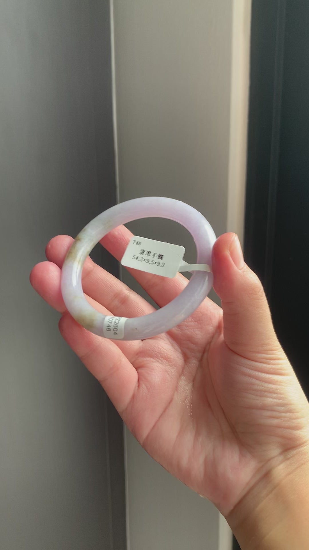 紫罗兰天然翡翠胖圆条手镯